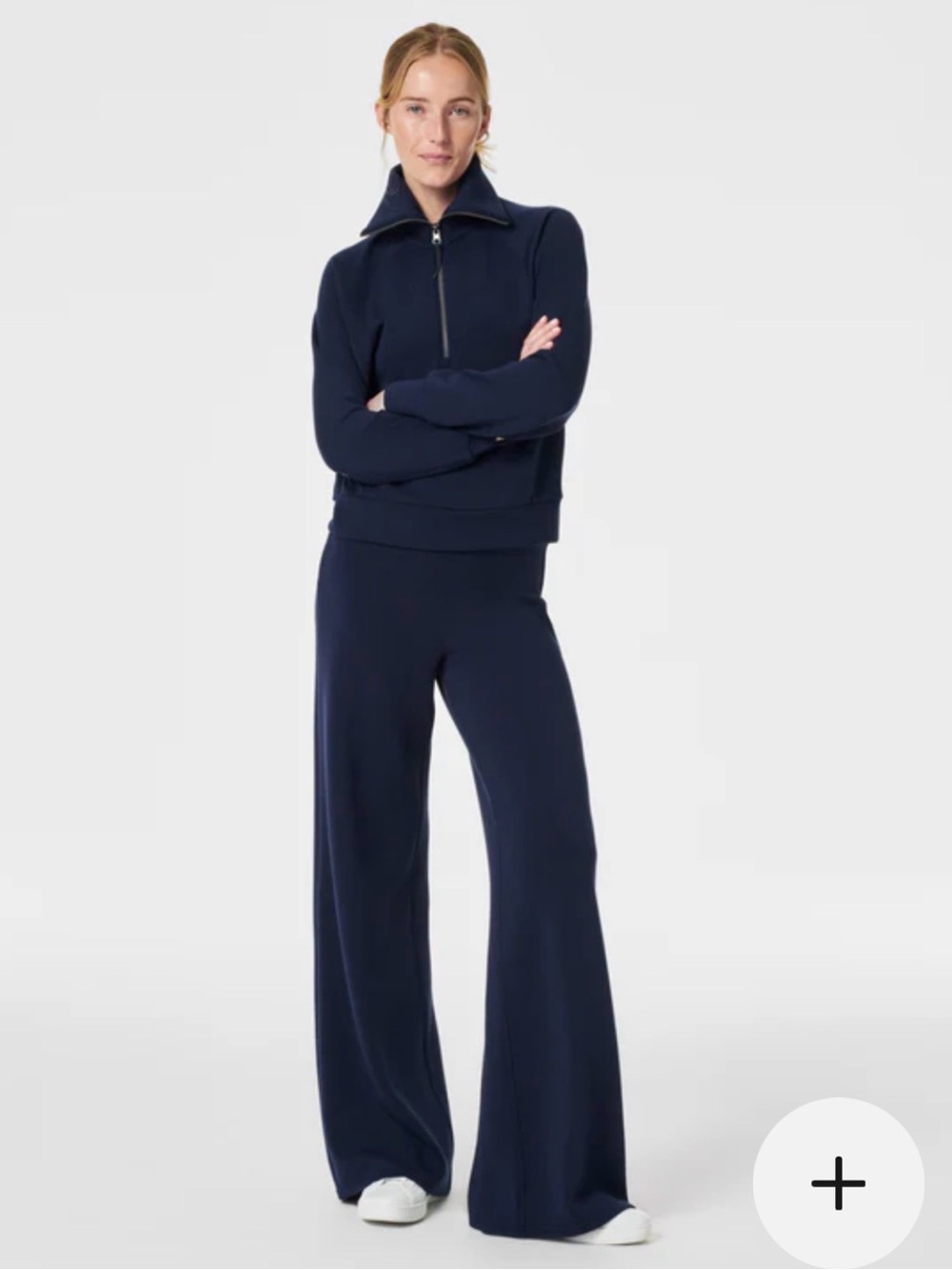 NWT Super Soft Navy Wide-Leg Knit Pants